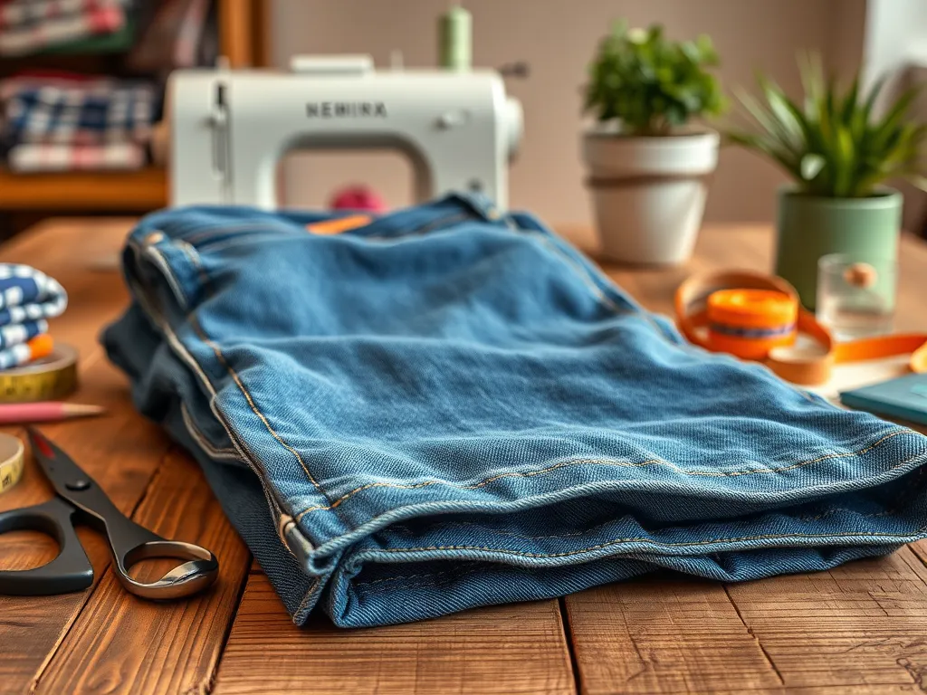 Jak skrócić spodnie zachowując oryginalne zakończenie?