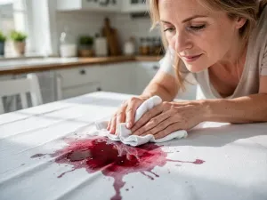 Dłonie trzymające delikatne kwiaty bawełny organicznej na tle słonecznego pola, podkreślające naturalne pochodzenie surowca.